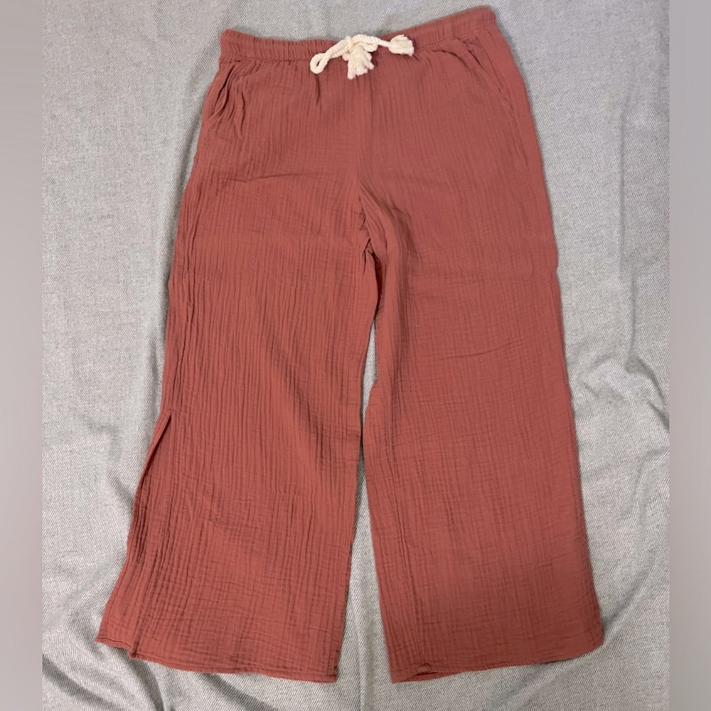 UpWest wide leg pant- 100% organic cotton. medium